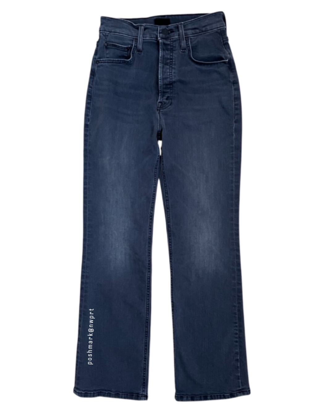 MOTHER Tripper Ankle High Waisted Lighting Up Lanterns Dark Grey Washed Black 24 - Picture 3 of 15